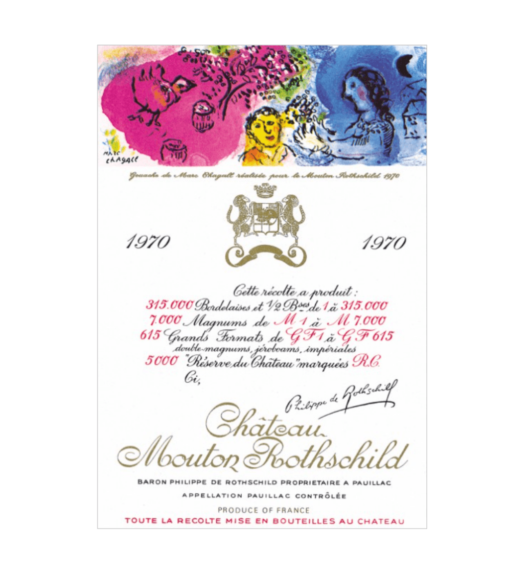 1970 mouton 酒標 商品圖片