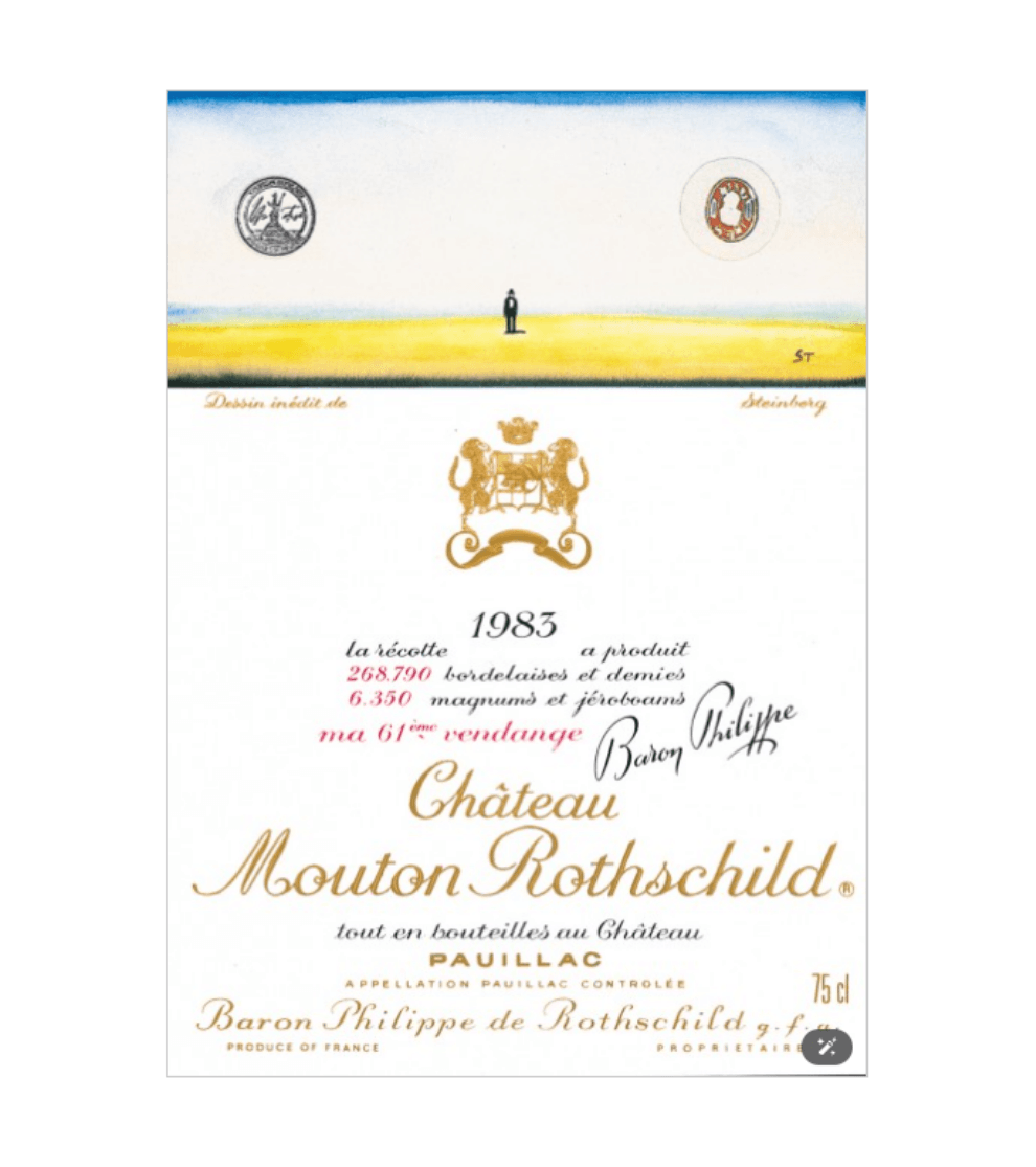 1983 mouton 酒標 商品圖片